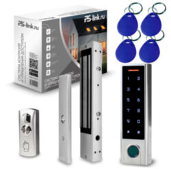Система СКУД  KIT-HF3WF-350LED на одну дверь, биометрический считыватель отпечатков, RFID, Wi-Fi, электромагнитный замок 350 кг