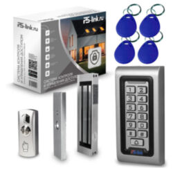 Система СКУД  KIT-S601EM-WP-W-180 электромагнитный замок 180 кг, панель WIFI металлическая, 2000 пользователей, всепогодная