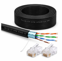 Кабель витая пара FTP4 cat.5E CCA 70 метров FTP-CCA70-OUT уличный