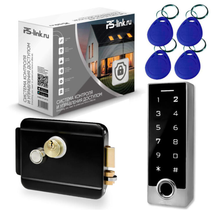 Система СКУД KIT-TF2EM-WP-W-B отпечаток пальца, кодовая панель, металлическая, RFID, WIFI