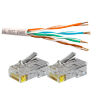 Кабель UTP4 cat.5E CCA 40 метров UTP-CCA40 с коннекторами RJ-45