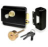 Система СКУД KIT-T1202EM-WP-W-B черный замок тип НЗ, сенсорная панель, RFID 125кГц, WIFI модуль, приложение