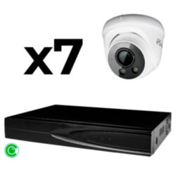 Комплект видеонаблюдения IP 5Мп  KIT-A507IP-ST 7 камер для помещения, аналитика, детекция человека, область вторжения